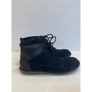 Clarks Collection Tamitha Key Ankle Boots Navy Blue Suede  Women 8